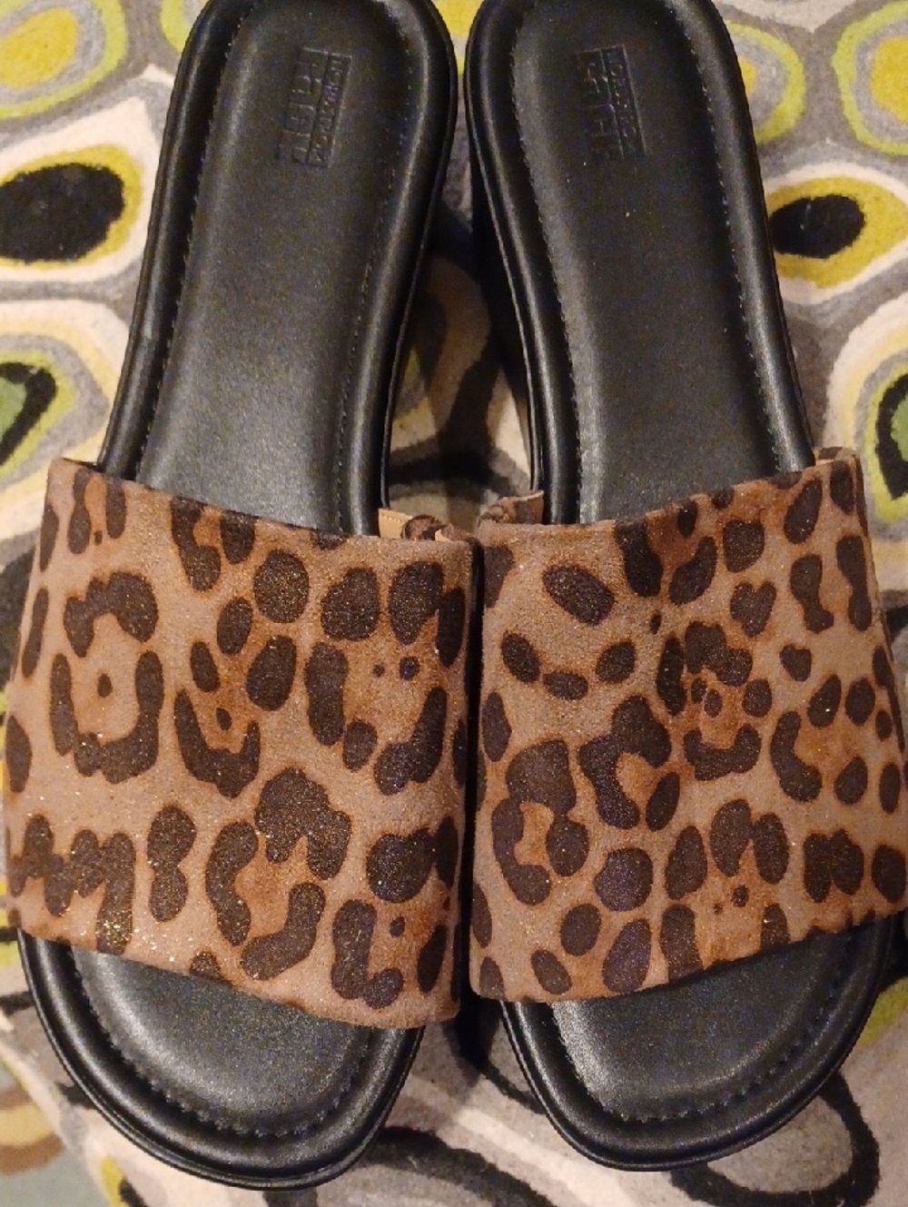Nordstrom Rack Black Leather Slip-On Sandals